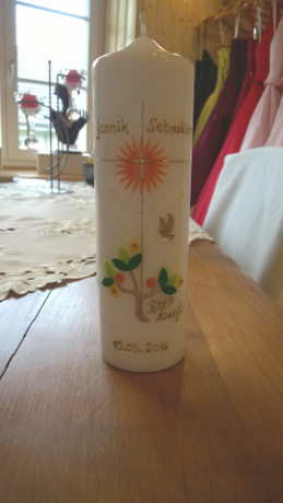 Taufkerze TA-58 aus Bea's Boutique, Rombach bei Aarau, Aargau